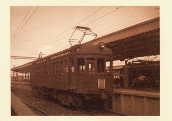 デボ150形151号電車(大阪電気軌道　橿原神宮前駅　昭和15年)