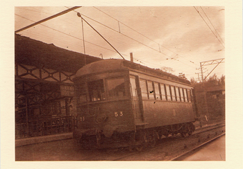 51形53号電車(信貴生駒電鉄　信貴山下駅　昭和14年)